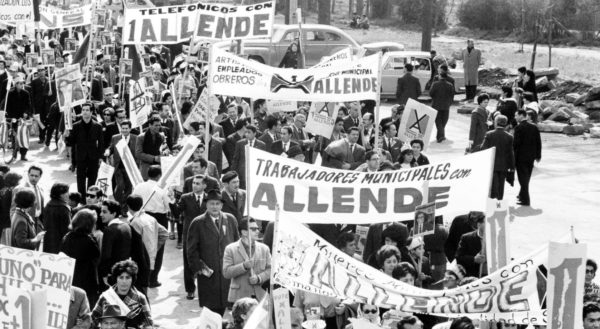 Demonstration für Salvador Allende. Foto: Library of Congress Prints and Photographs Division Washington